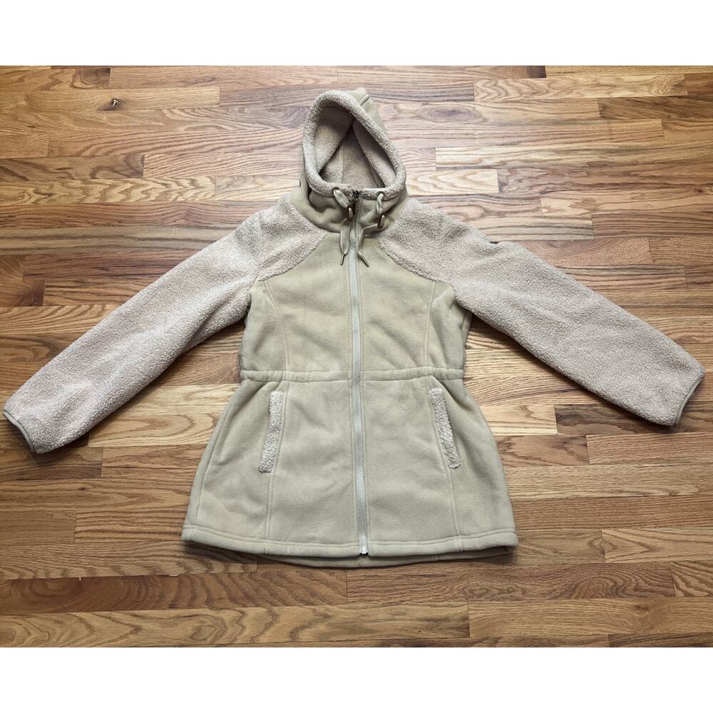 Koolaburra by UGG Jacket Women's Sz Small Beige Hooded Sherpa Pockets Full Zip
